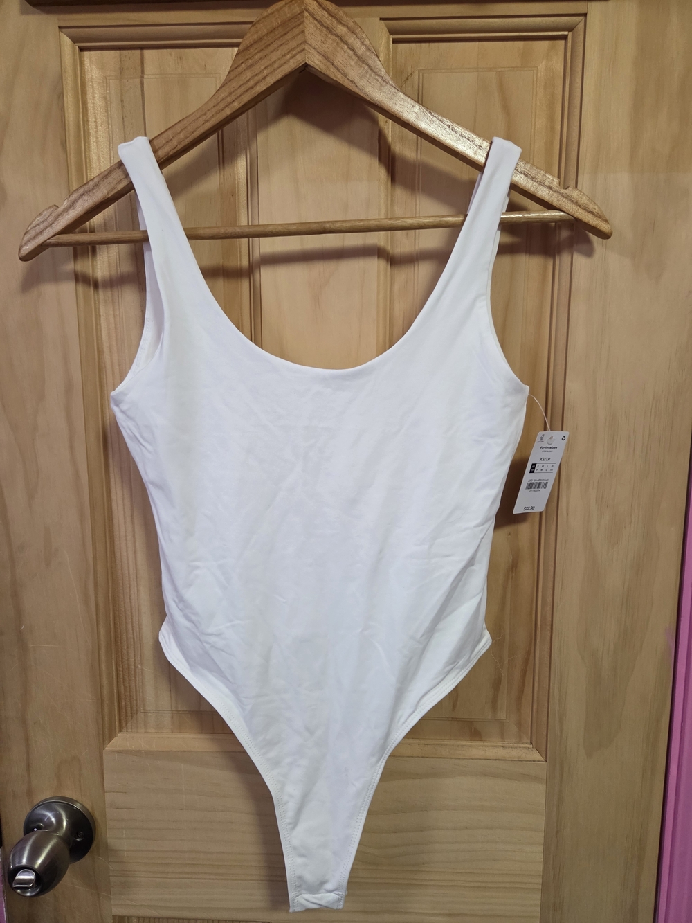 Ardene White Scoop Neck One-Piece Bodysuit